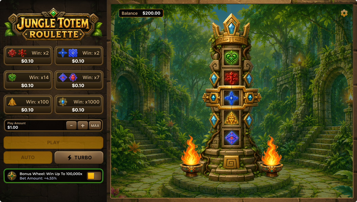 Jungle Totem Roulette artwork